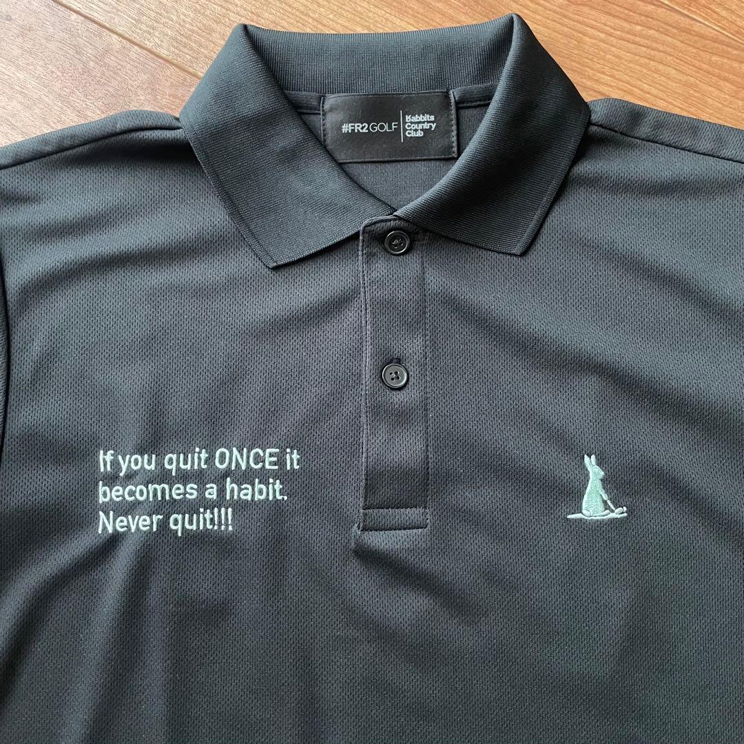 【希少】FR2 沖縄限定色　ポロシャツ　ブラック　ゴルフ　半袖