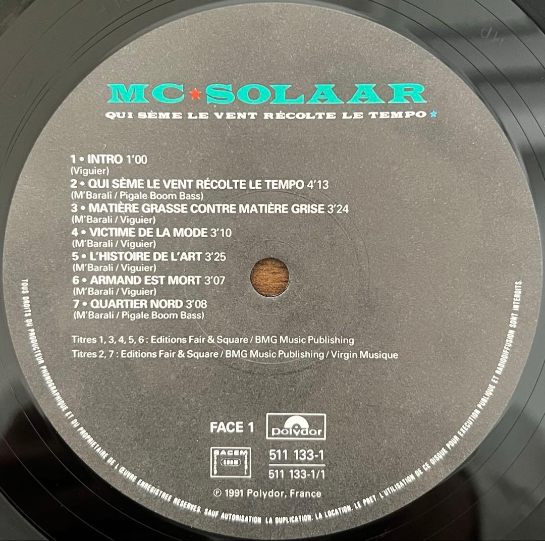 【2LP/FR盤】MC Solaar