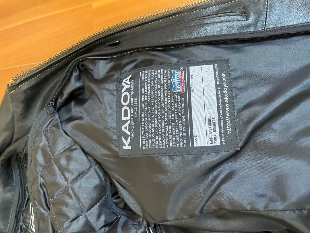 KADOYA カドヤ レザージャケット LDNVSA2 サイズM