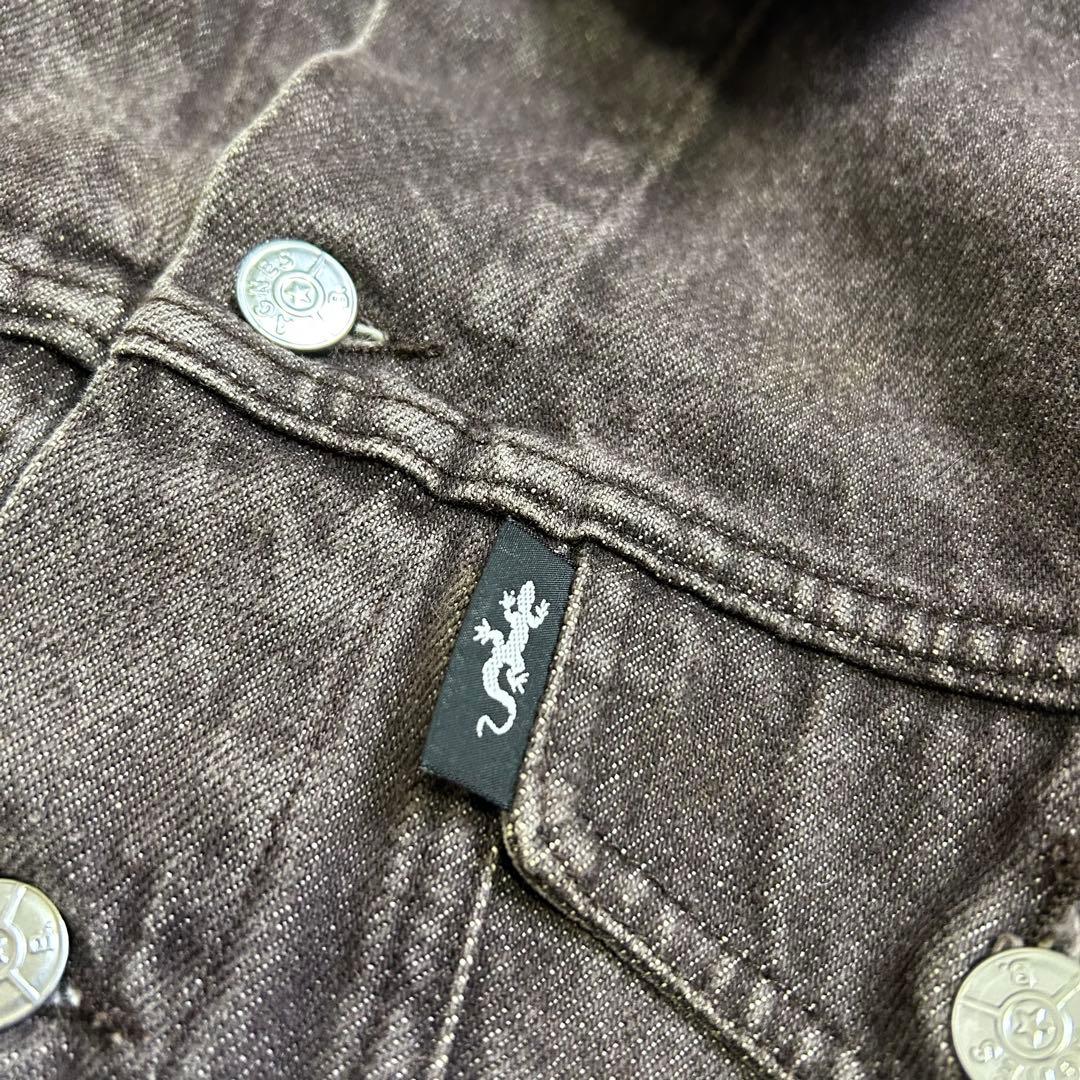 アニエスベーオム デニム トラッカージャケット ブラウン系 フェード 1