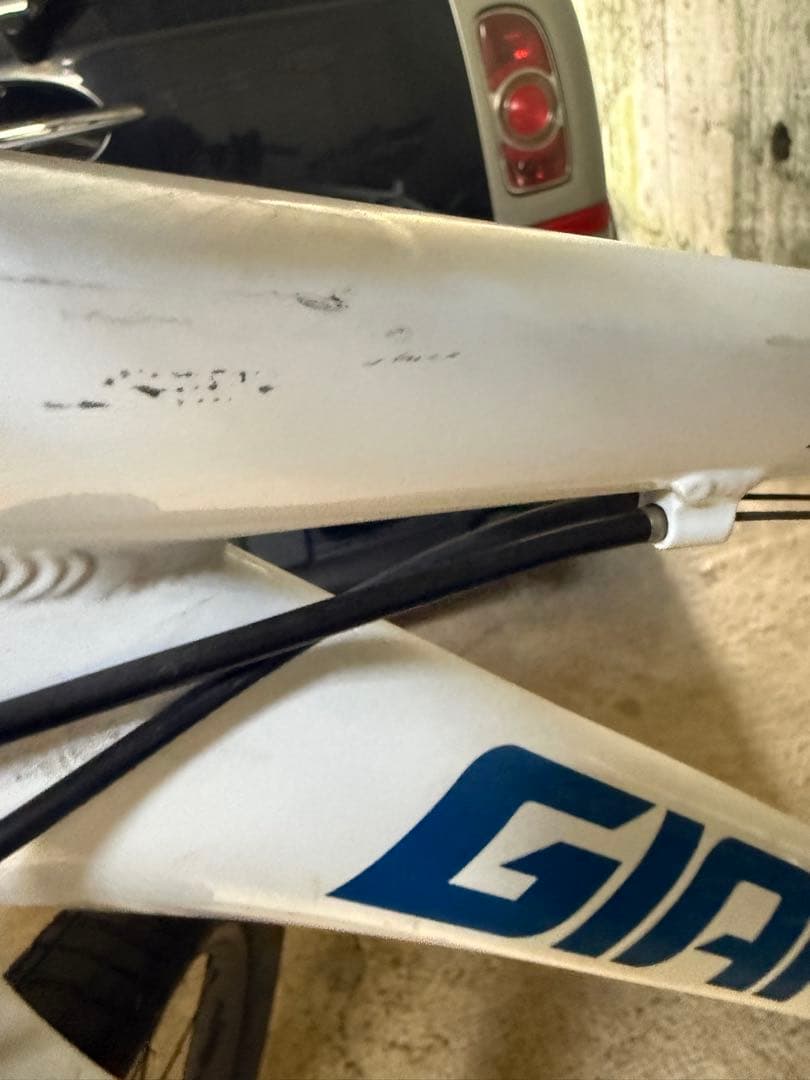 GIANT ホワイトバイク フラットペダル