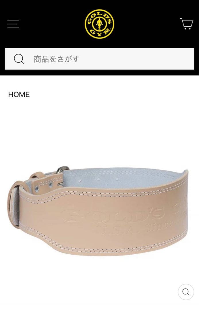 GOLD'S GYM ゴールドジムEXレザーベルトSサイズ トレーニングベルト