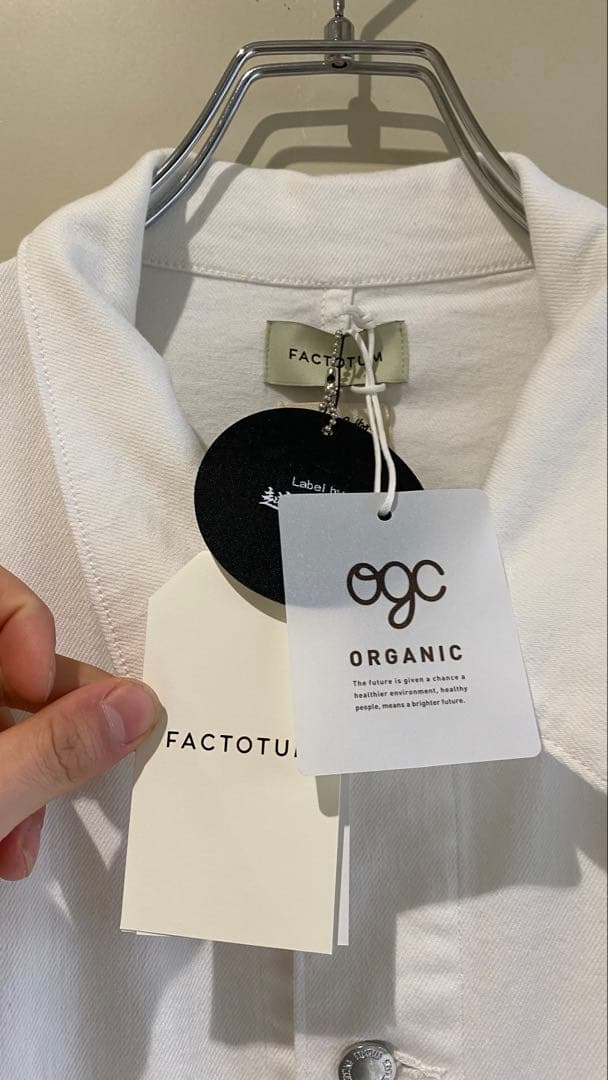 FACTOTUM ホワイト　デニムジャケット　オーバーサイズ　新品未使用