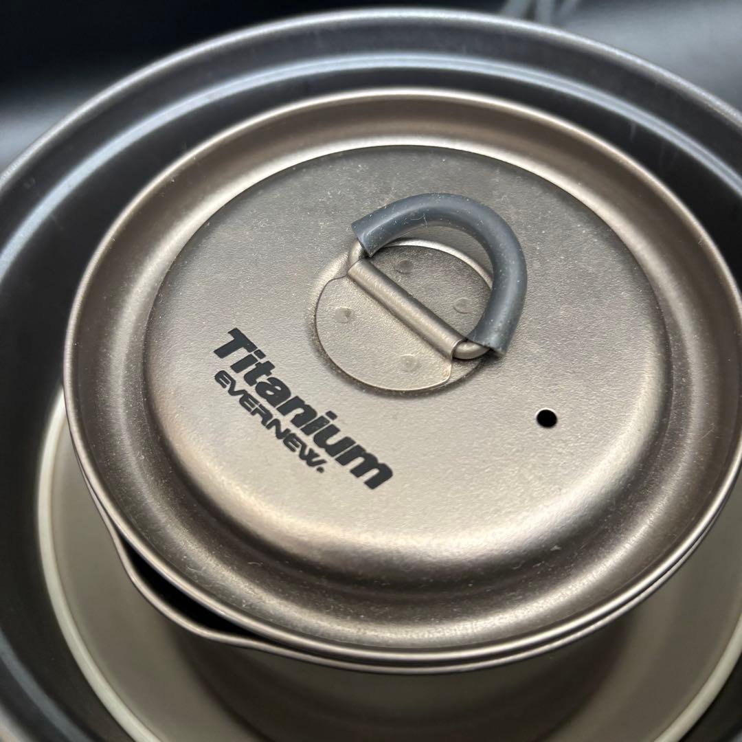 【希少】エバニュー チタンクッカー 深型L ＋ Ti Tea pot 500