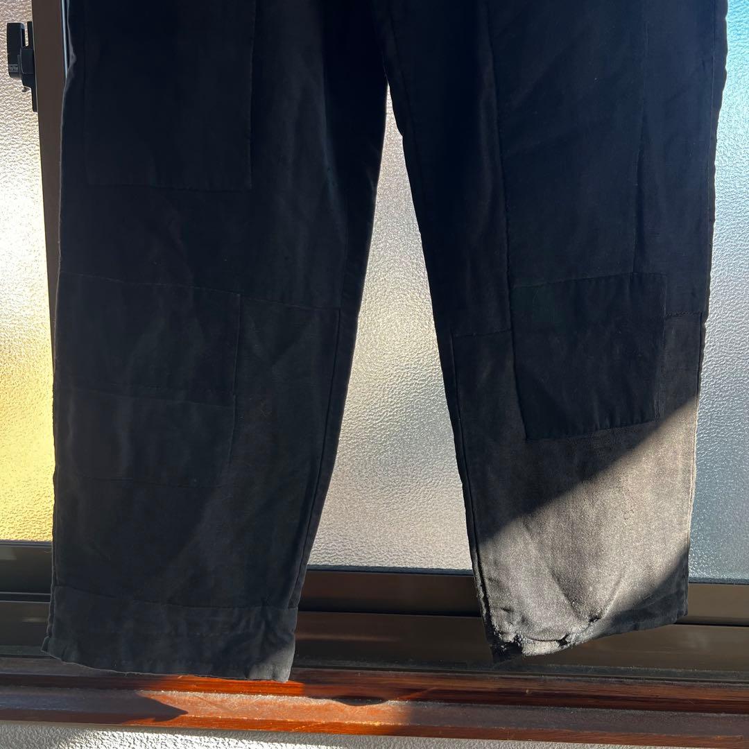 20s 30s french vintage ブラックモールスキン トラウザーズ