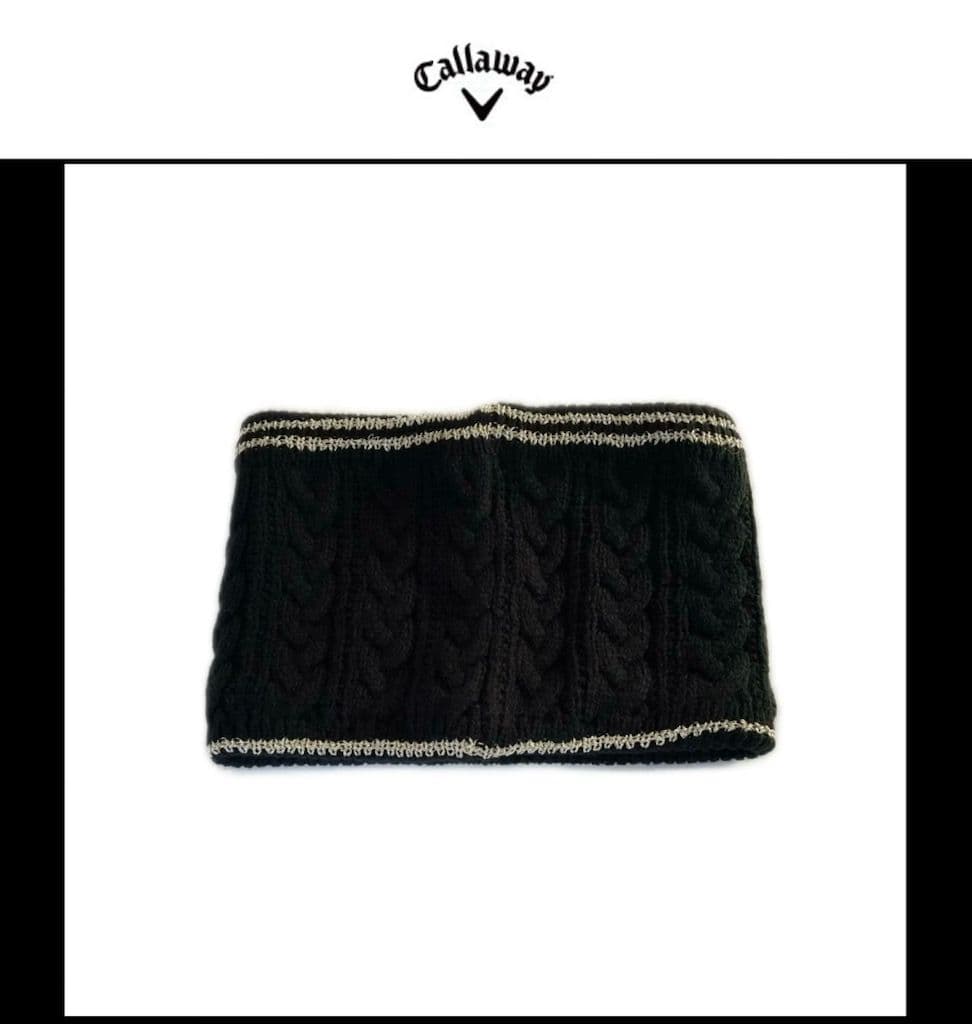 【希少品‼️】キャロウェイ ニット帽ネックレッグウォーマー ロゴプレートブラック