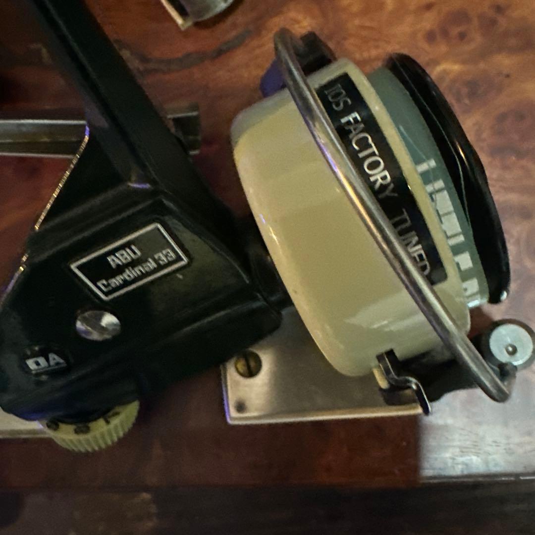 復刻 ABU Cardinal 33 ios カスタムwoodノブspool3個