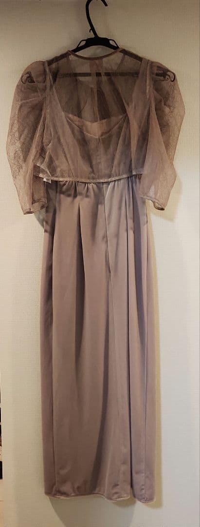 SNIDEL　ピンクベージュ ロングワンピース スリット入り　スナイデル