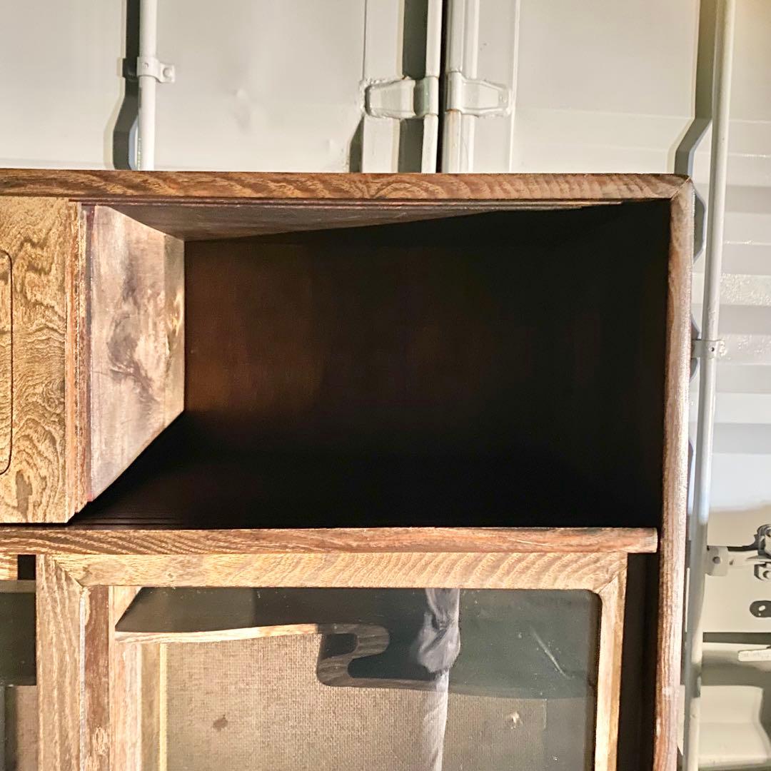 昭和レトロ アンティーク インテリア 古民家 茶箪笥 みせる収納家具