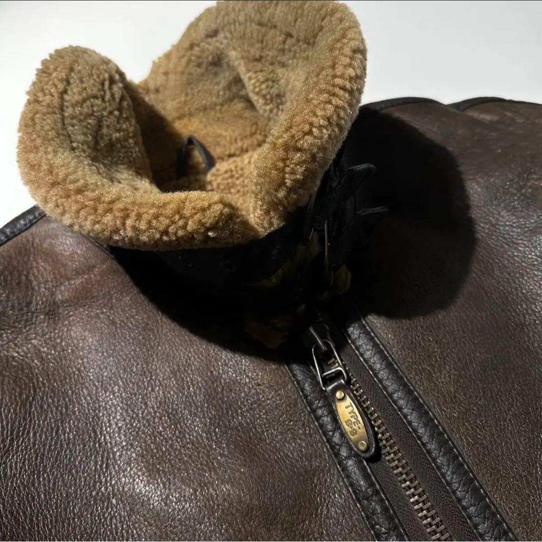 STUSSY ステューシー B-3 ラムスキン　ムートン ブルゾン ジャケット