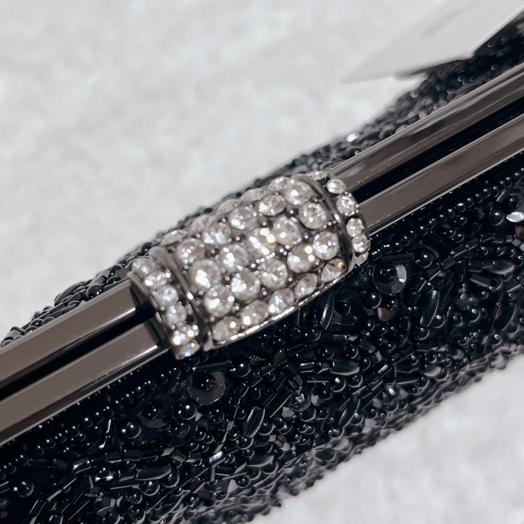 タグ付き新品✨23区　パーティバッグ　クラッチバッグ　黒　ビジュー　結婚式