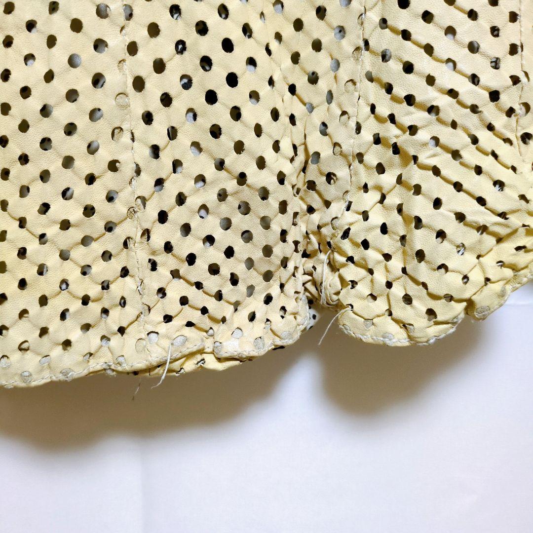 ✦【イタリア製】GIORGIO BRATO パンチング羊革 タイトジャケット