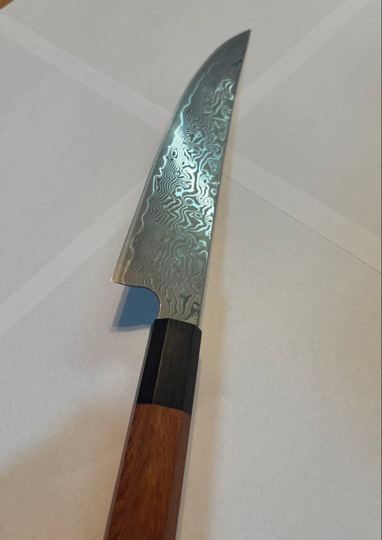 し*も様 ダマスカス和牛刀 VG10 20.6cm 7寸 箱無し