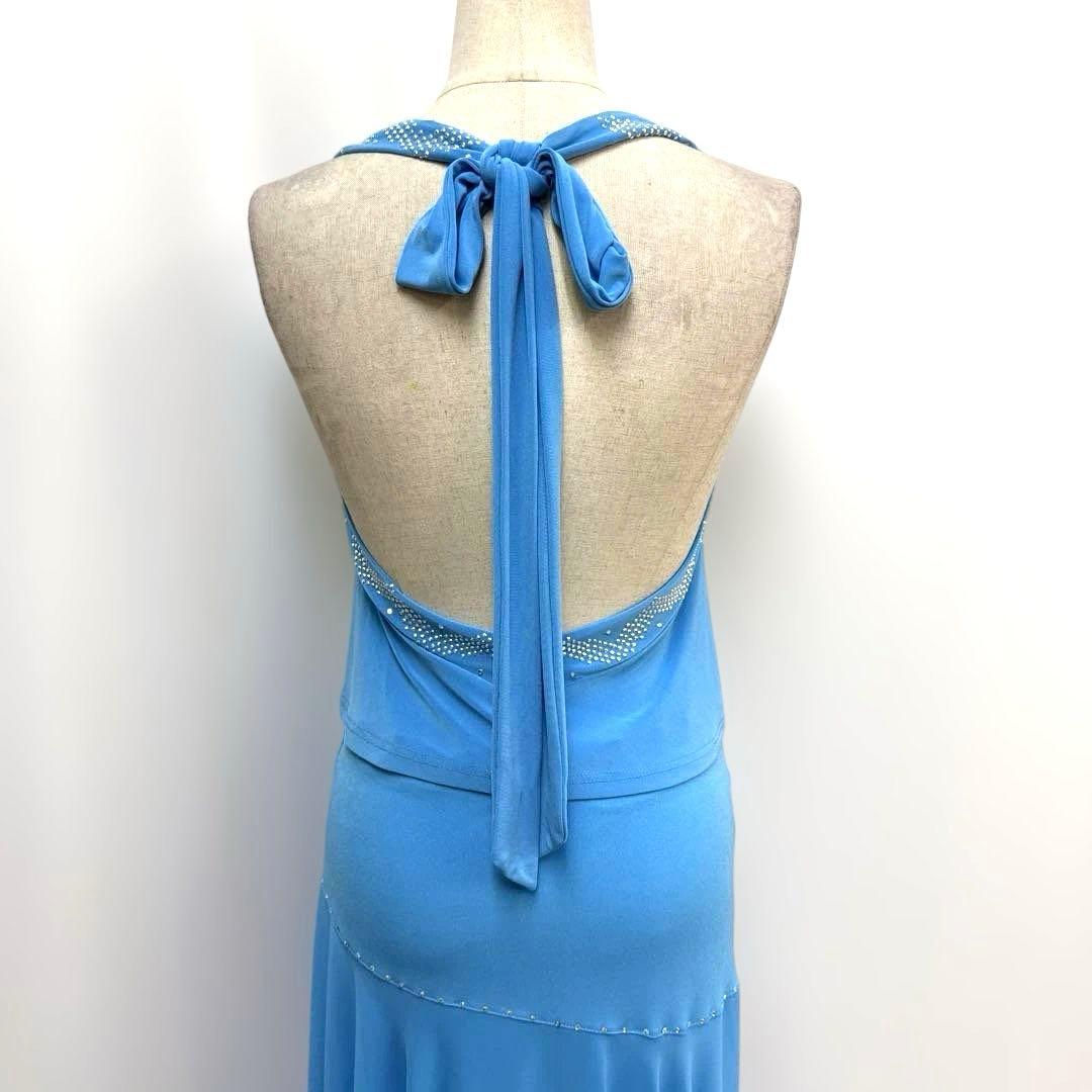 Y5769【クリエイトサン】★M ロイヤルブルー セットアップ 社交ダンス