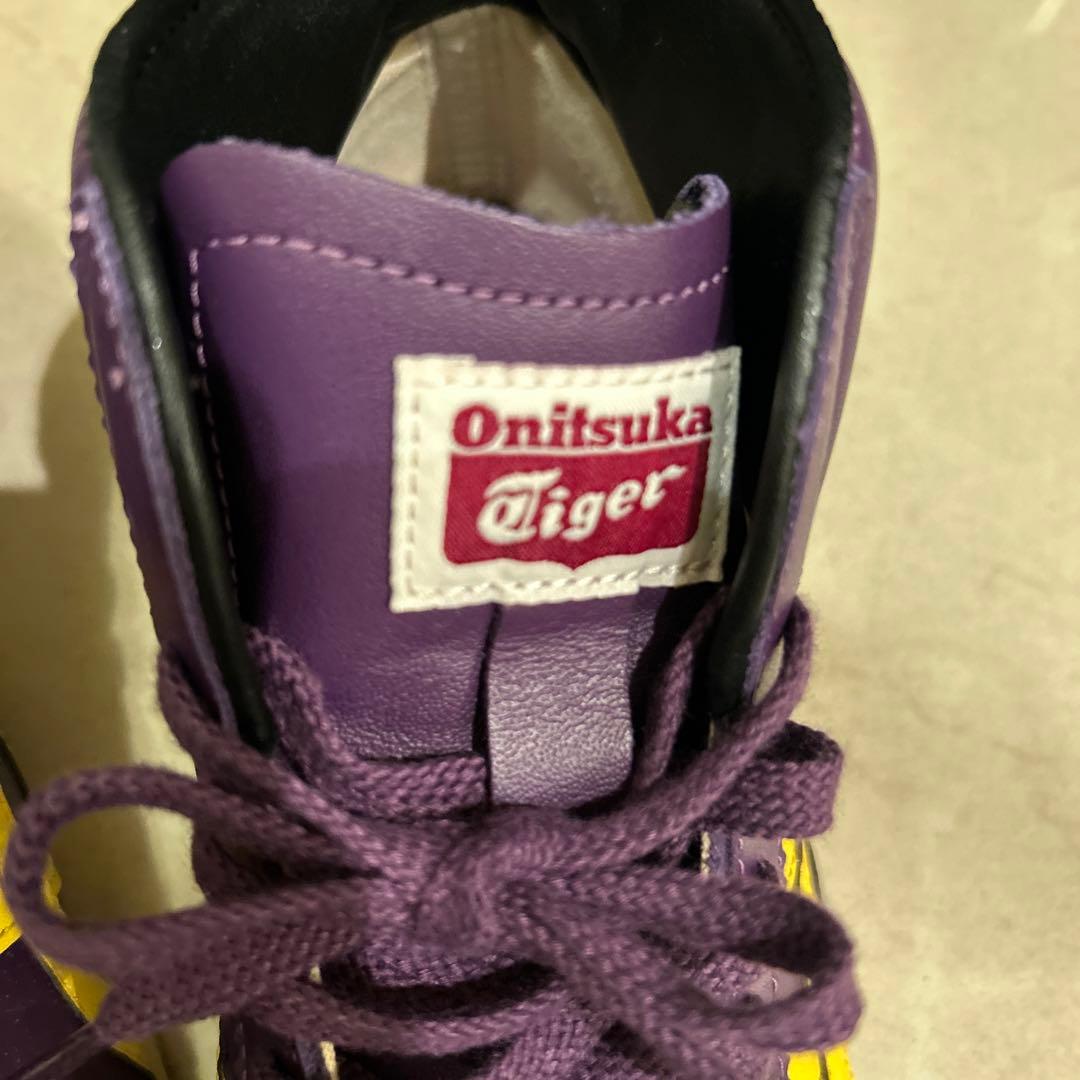 匿名配送　送料込　オニズカタイガー東京限定メキシコ66 ハイカット紫イエロー線