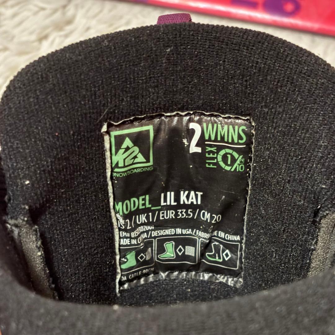 K2 Lil Kandi スノーボード110㌢&ブーツ20㌢セット　キッズ用