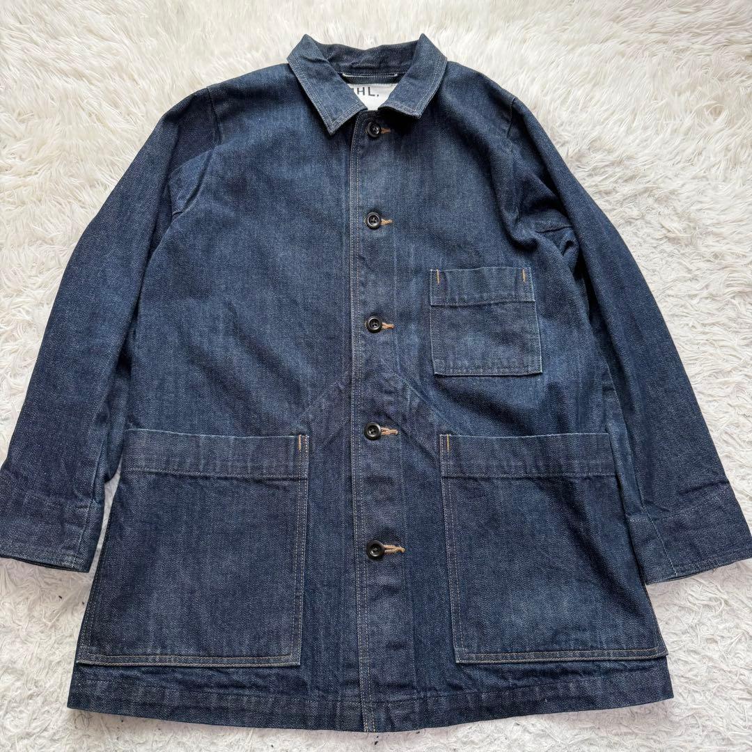 近年極美品　MHL マーガレットハウエル　デニムジャケット　gジャン インディゴ