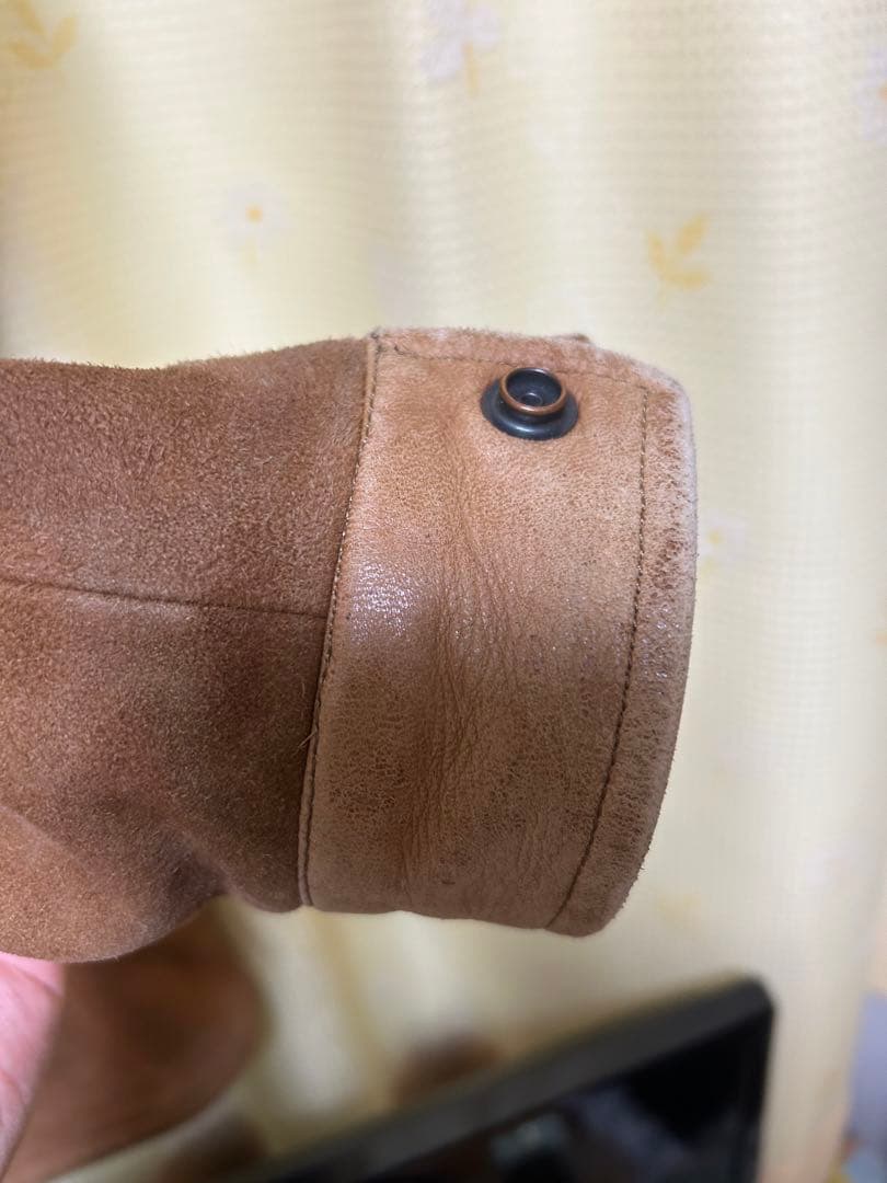 なぁば フラットヘッド ディアスキンランチコート 鹿革 スエード