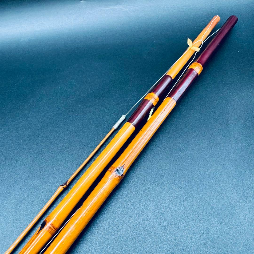 秀竿　中通し竿　ハゼ竿　竹竿　和竿　3本継　2.7m　江戸前　布袋