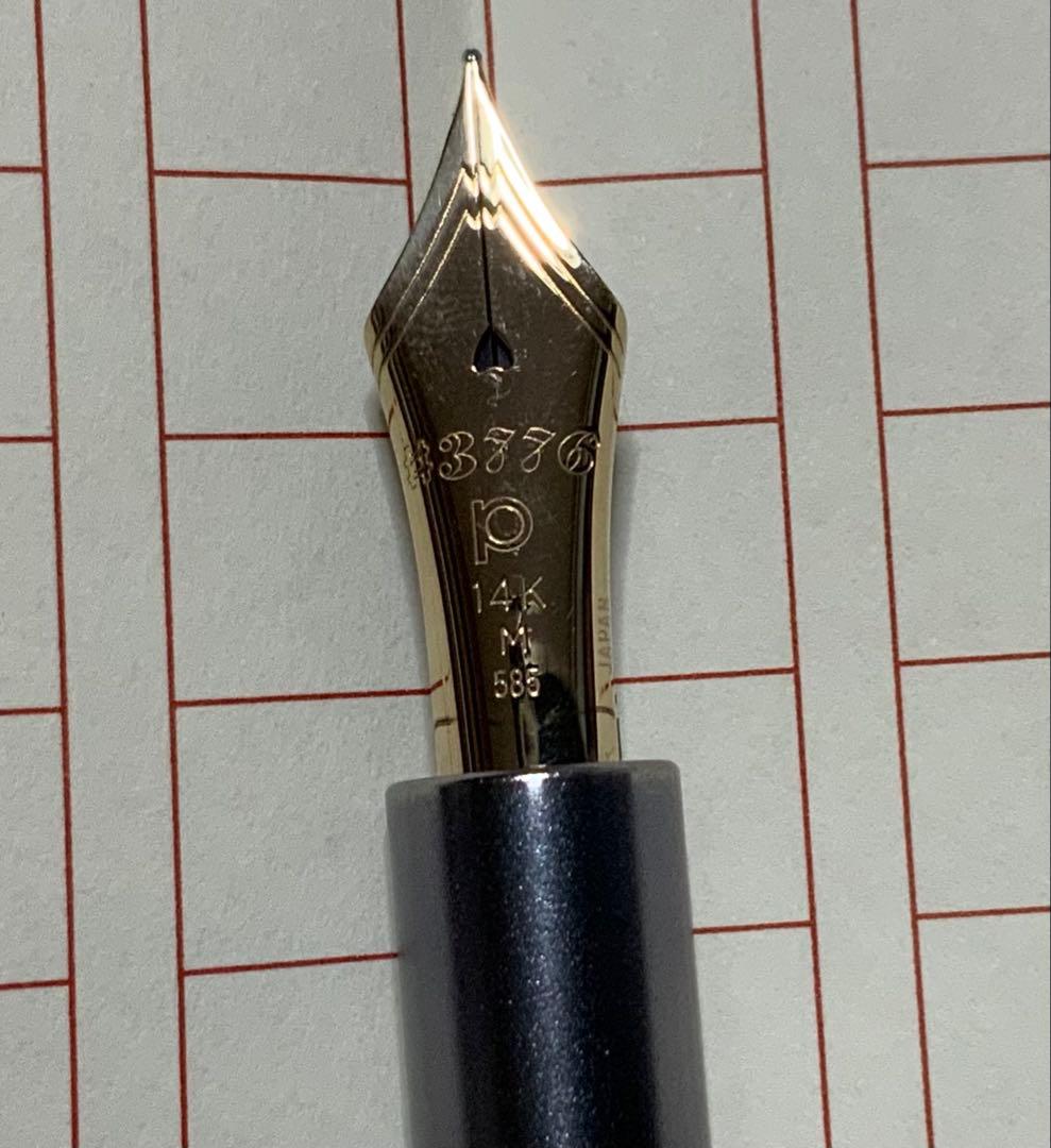 英国製チタン無垢万年筆　ペン先　14K M (プラチナ万年筆製) おまけ付き