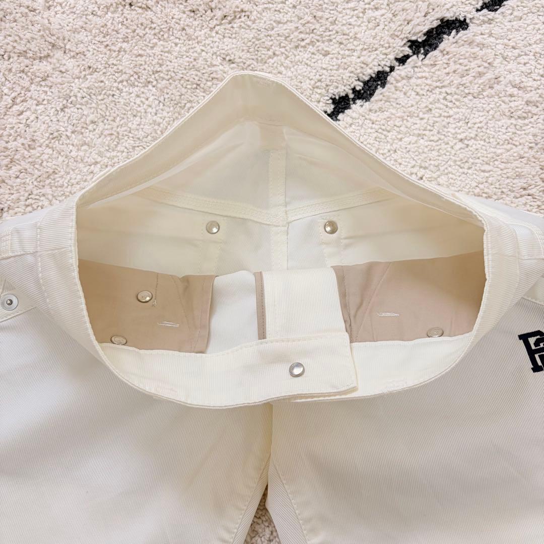 【超美品】パーリーゲイツ 春夏ゴルフパンツ　白ホワイト 美シルエット