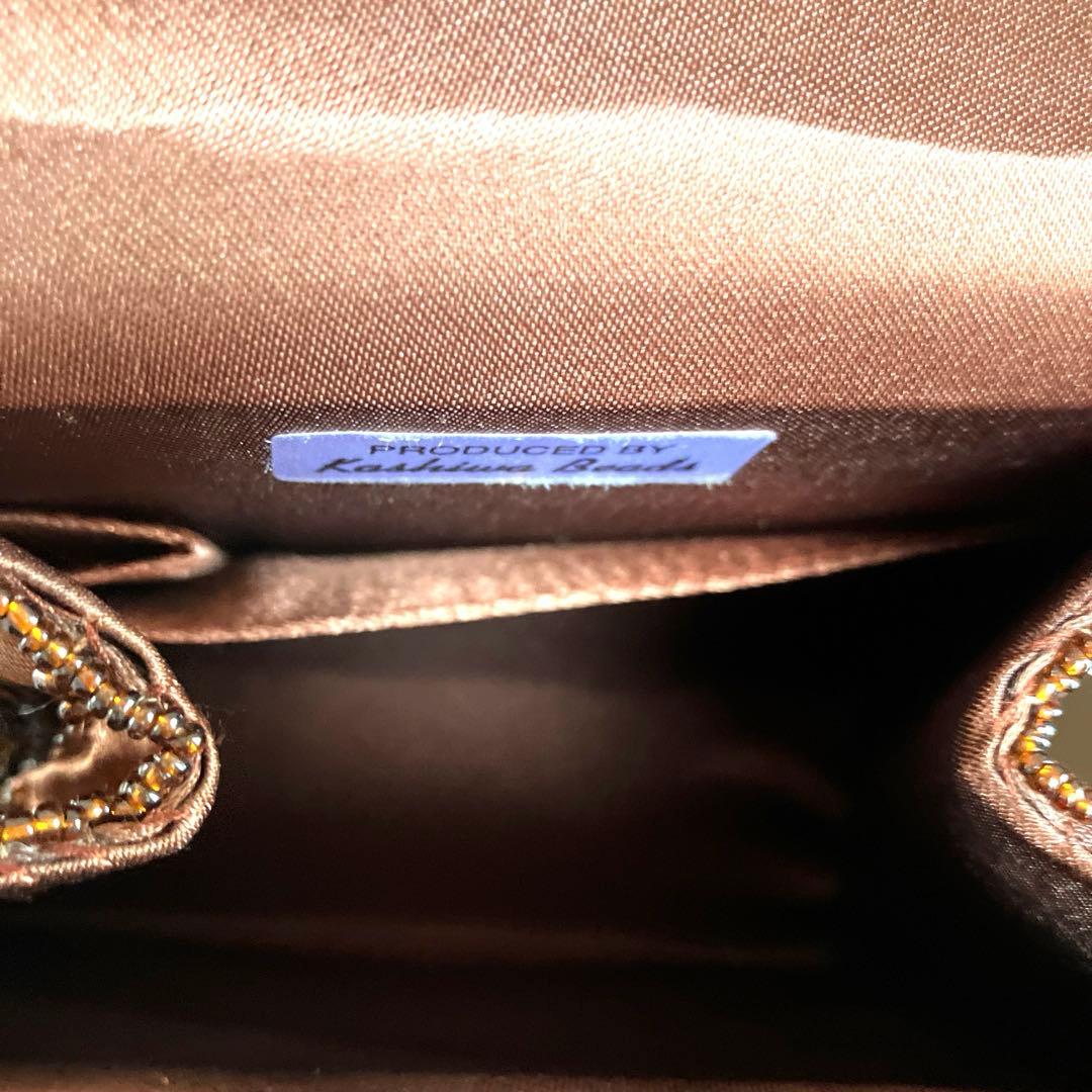 Kashiwaba Beads ビーズ装飾 パーティーバッグ　ゴールド