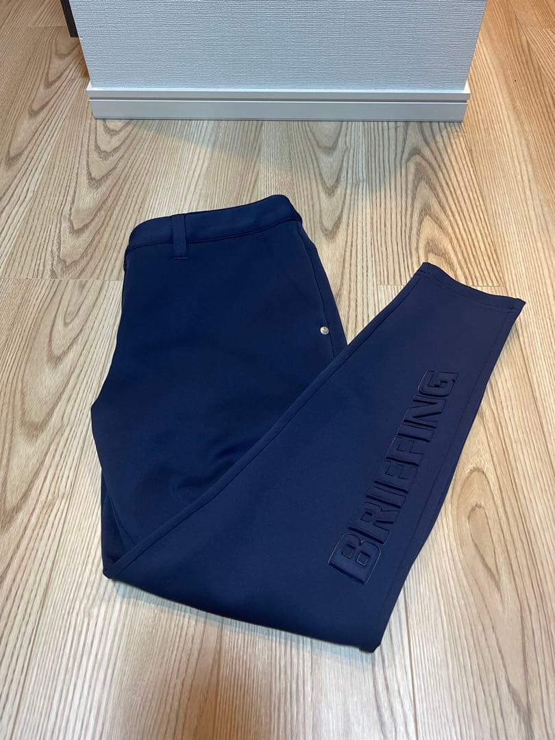 【美品】BRIEFING ゴルフパンツ　3D ジョガーパンツ　M 紺　美脚パンツ