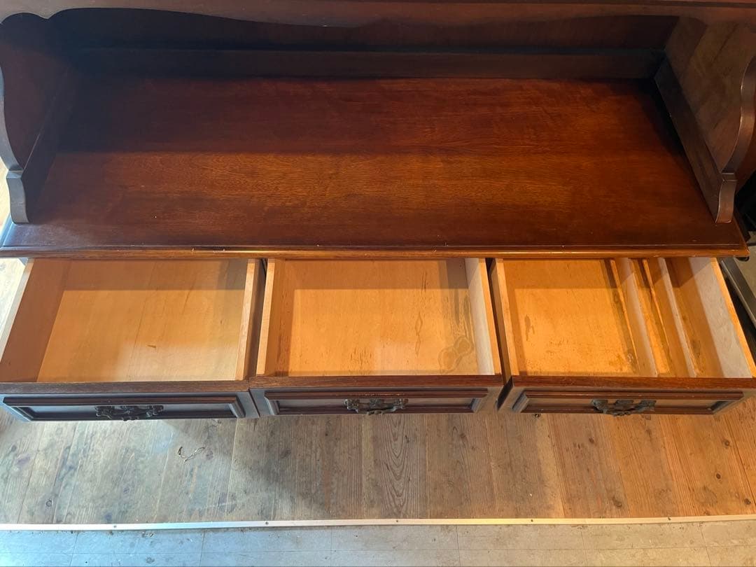 カリモク コロニアル 食器棚 カップボード インテリア アンティーク