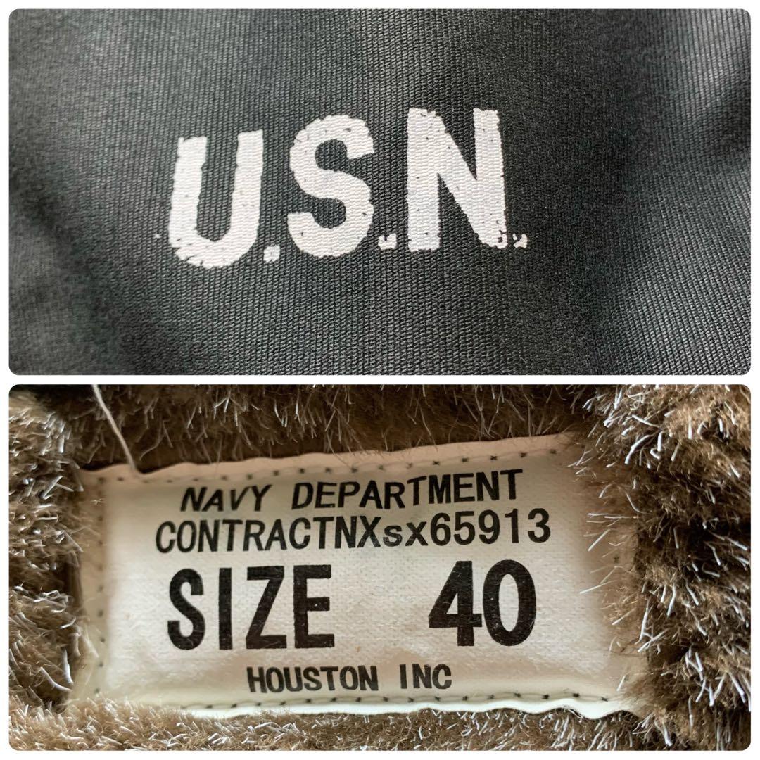 美品■HOUSTON デッキジャケット N-1 ブラック 40