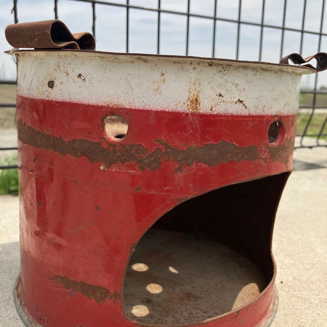 アイアン　ストーブ　昭和レトロ　おしゃれ　キャンプ　多肉　焚き火　シャビー