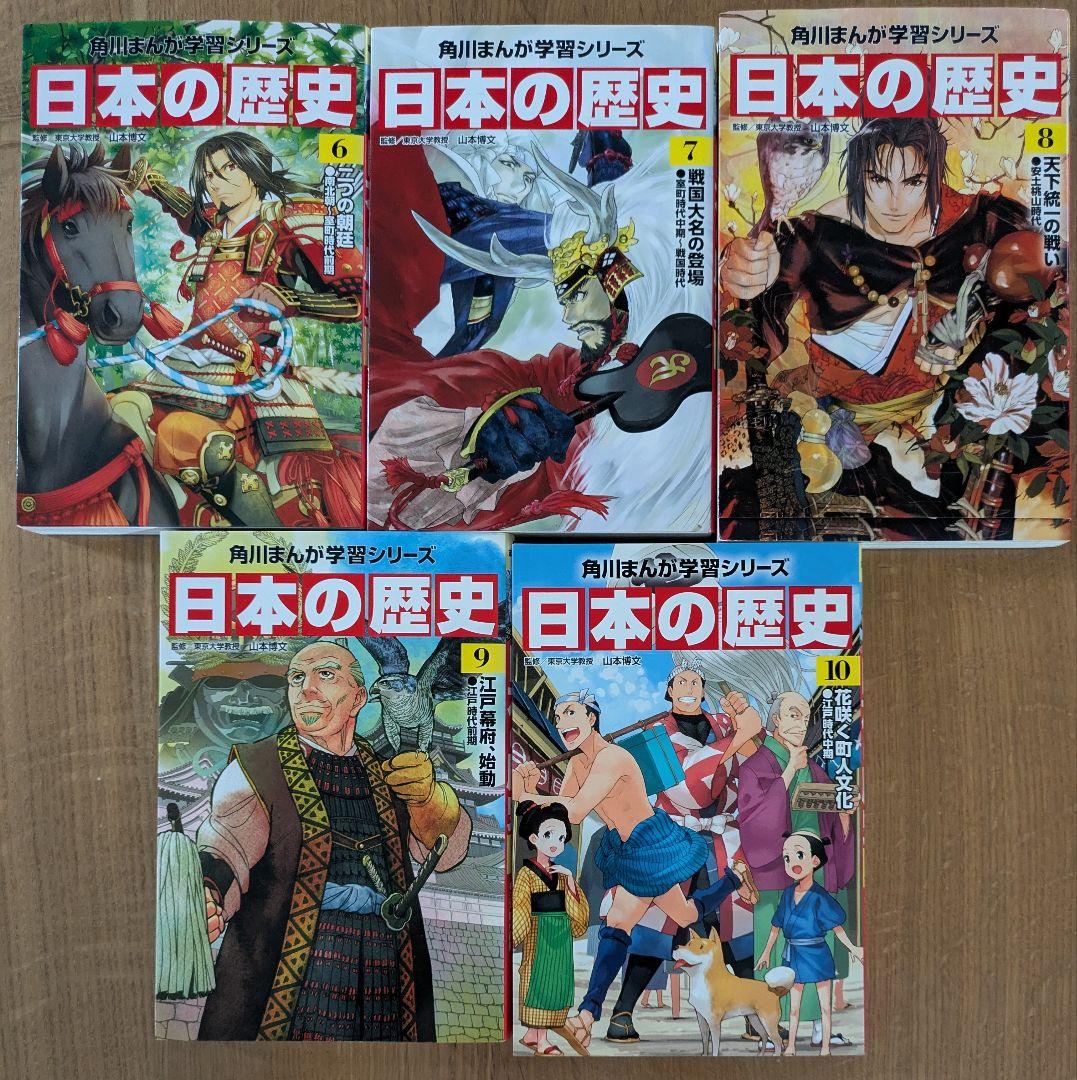 日本の歴史 全15巻セット、角川まんが学習シリーズ