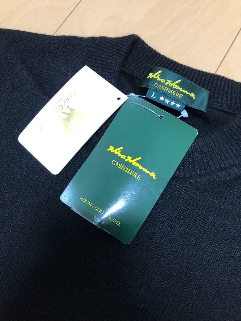 キャロットスープ様 新品未使用 ホンマゴルフ カシミヤ100%セーター Lサイズ