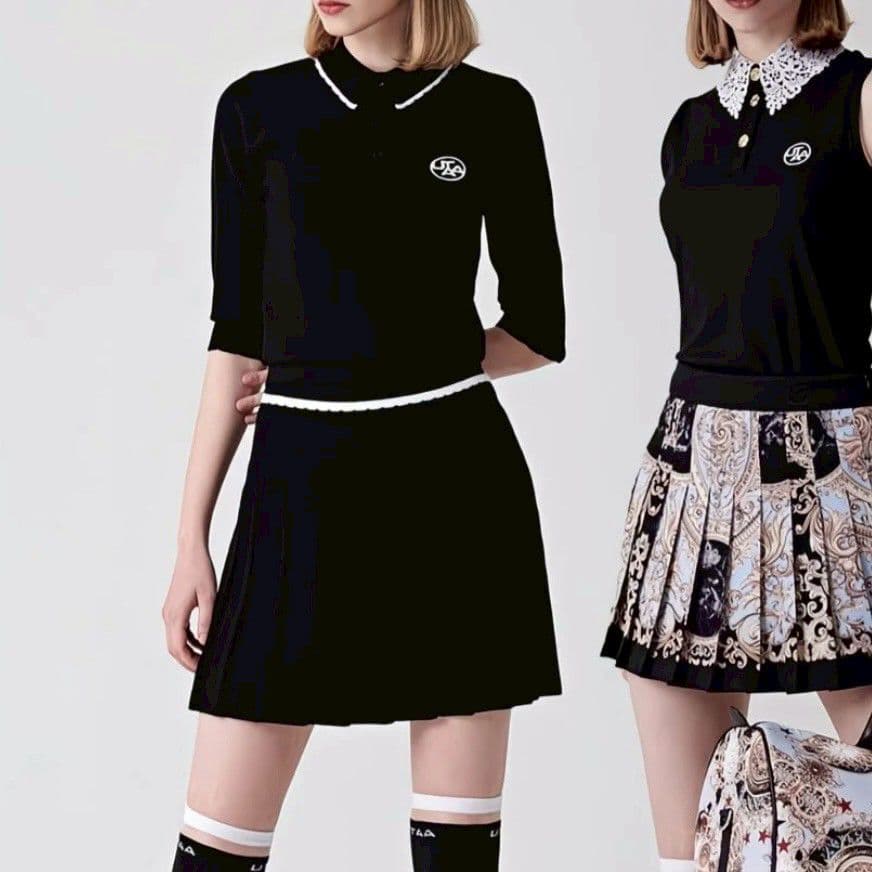 新品　UTAA　ユタ　ゴルフ　トップス＆スカートセット　ブラック　M