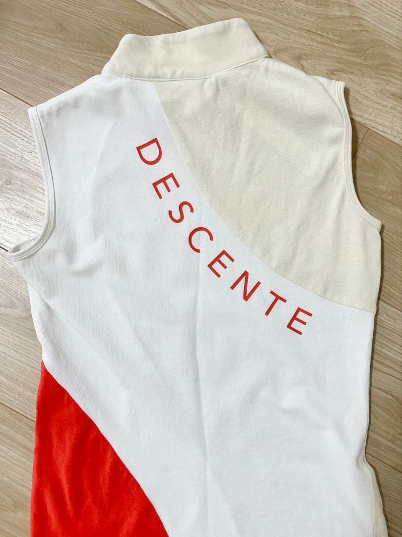 ◾︎デサントゴルフ　上下セット スカート モックネック ノースリーブ S