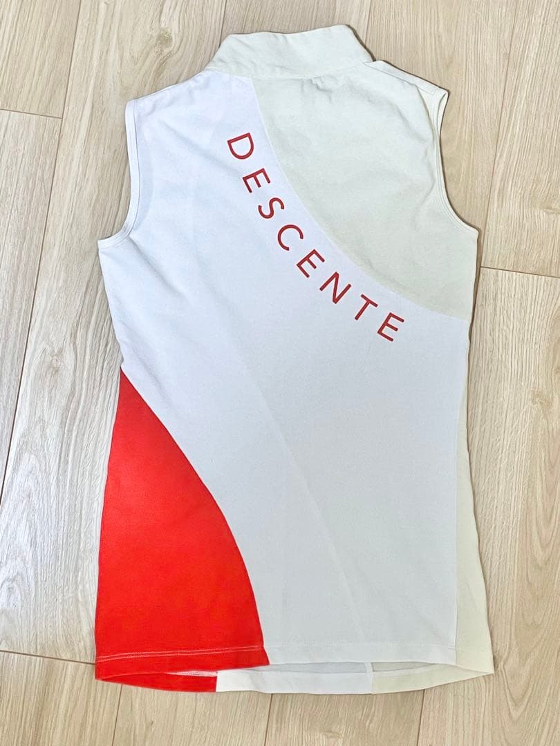 ◾︎デサントゴルフ　上下セット スカート モックネック ノースリーブ S