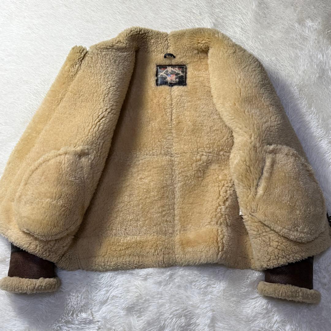 WIND ARMOR 米国製ムートン B-3 フライトジャケット M 短丈