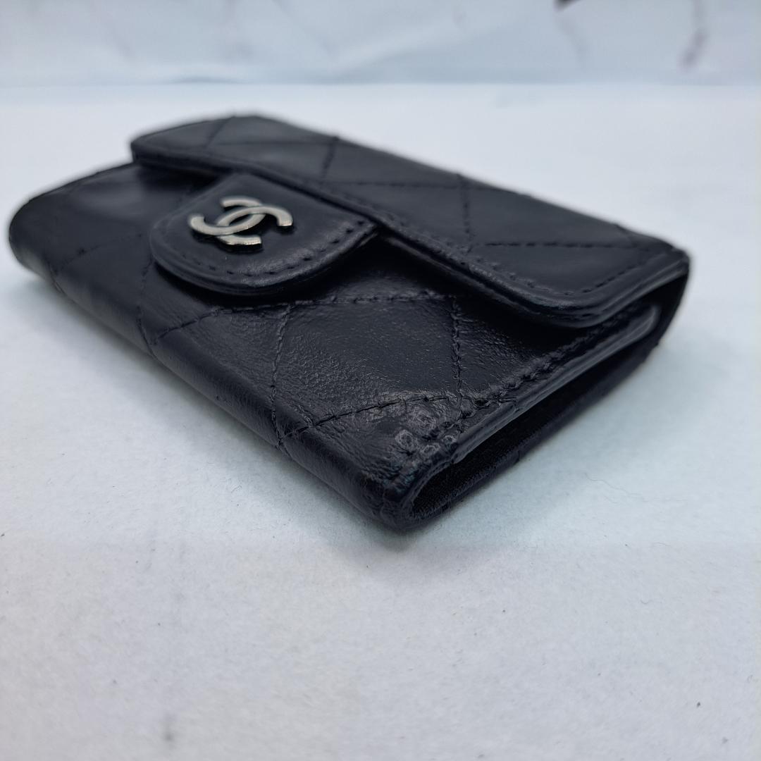 の*ん様 CHANEL　マトラッセ　キーケース　ブラック