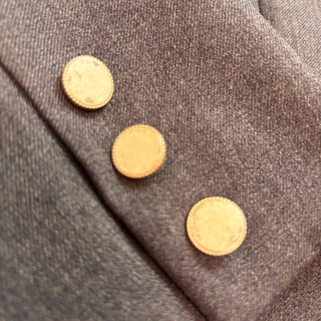 コラージュガリャルダガランテ　ウールライクダブルジャケット　金ボタン　ブラウン