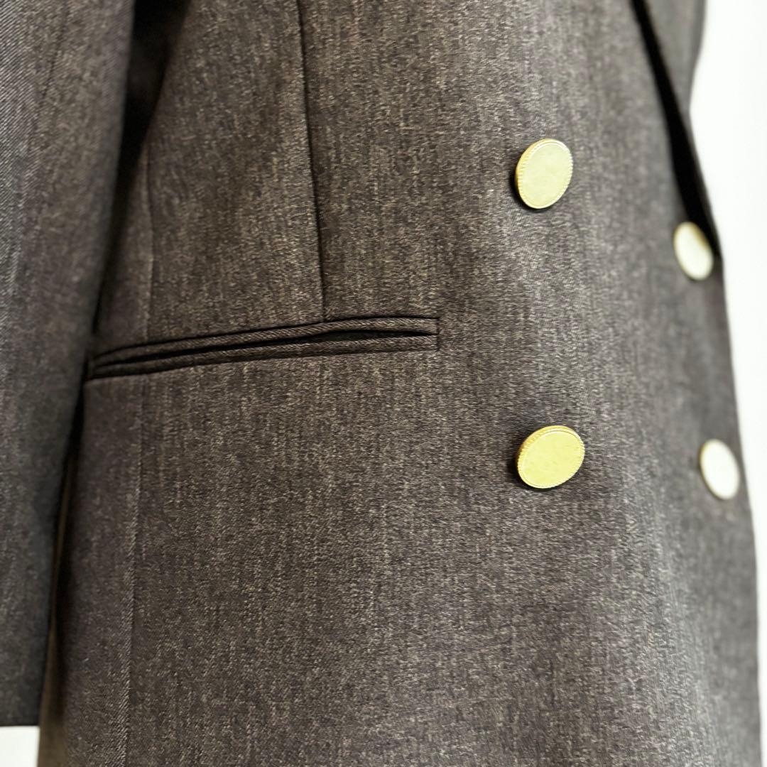 コラージュガリャルダガランテ　ウールライクダブルジャケット　金ボタン　ブラウン