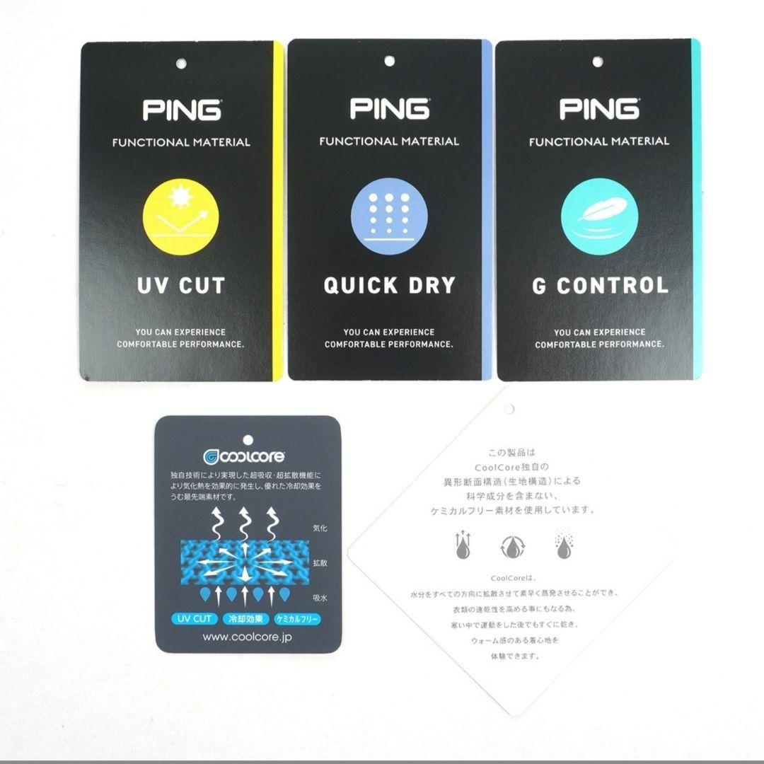 【新品タグ付】PING 長袖シャツ LL 黒 ゴルフ UV 速乾