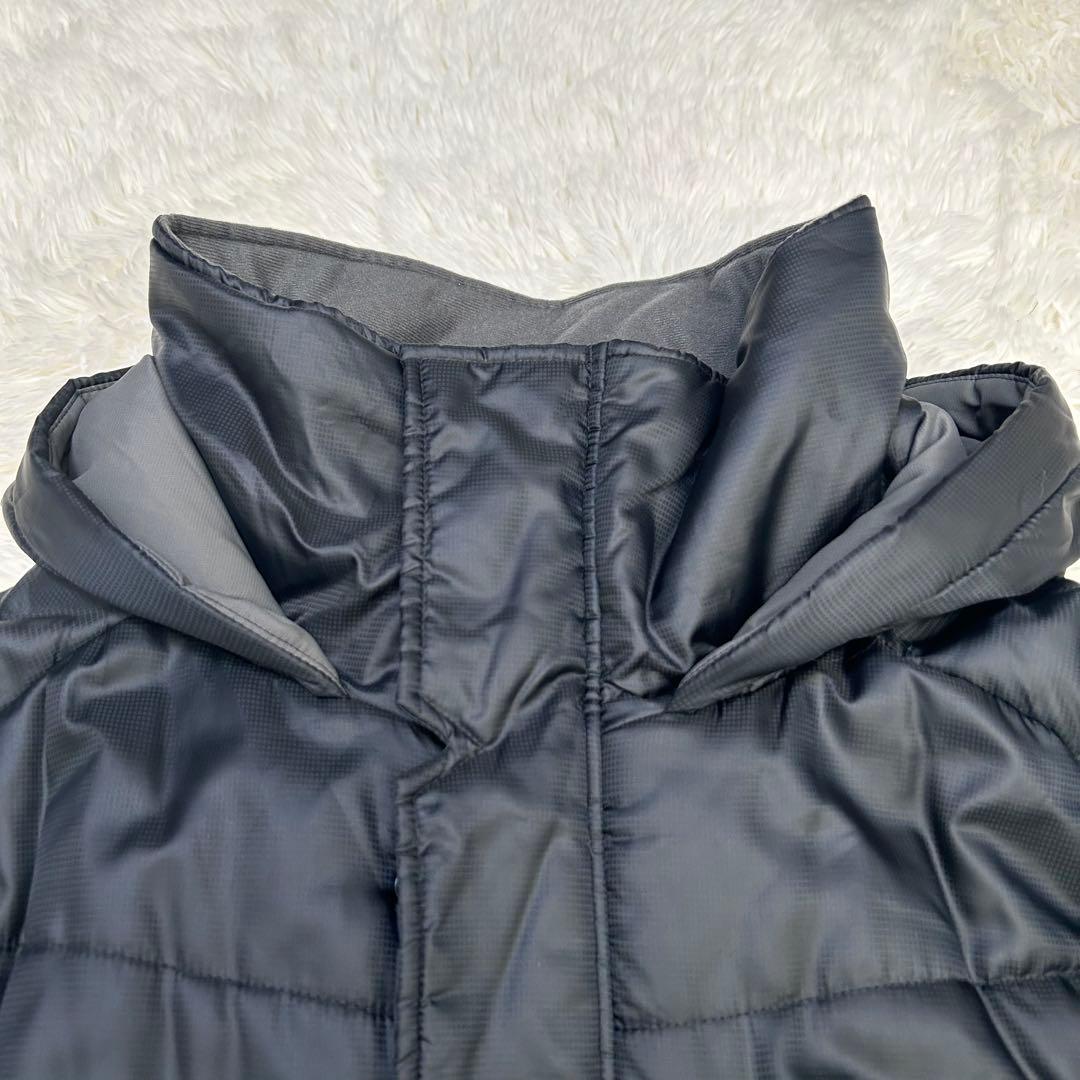 オークリー　中綿ベンチコート　ロング　ブラック　XLサイズ　バッグ刺繍ロゴ