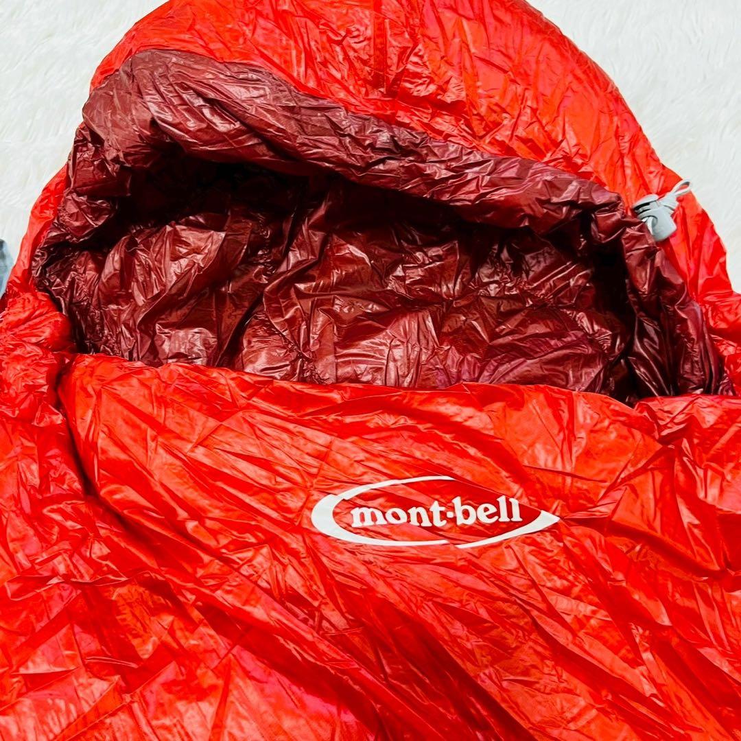 モンベル　シームレス ダウンハガー800 #3 R/ZIP レッド　保存袋あり