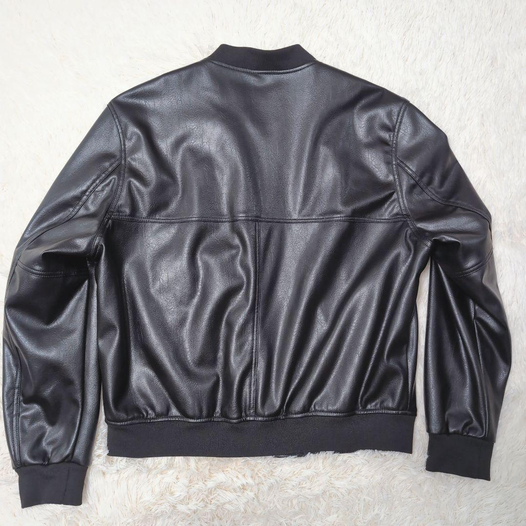 近年モデル ZARA フェイクレザージャケット ジャンパーブラック XXL