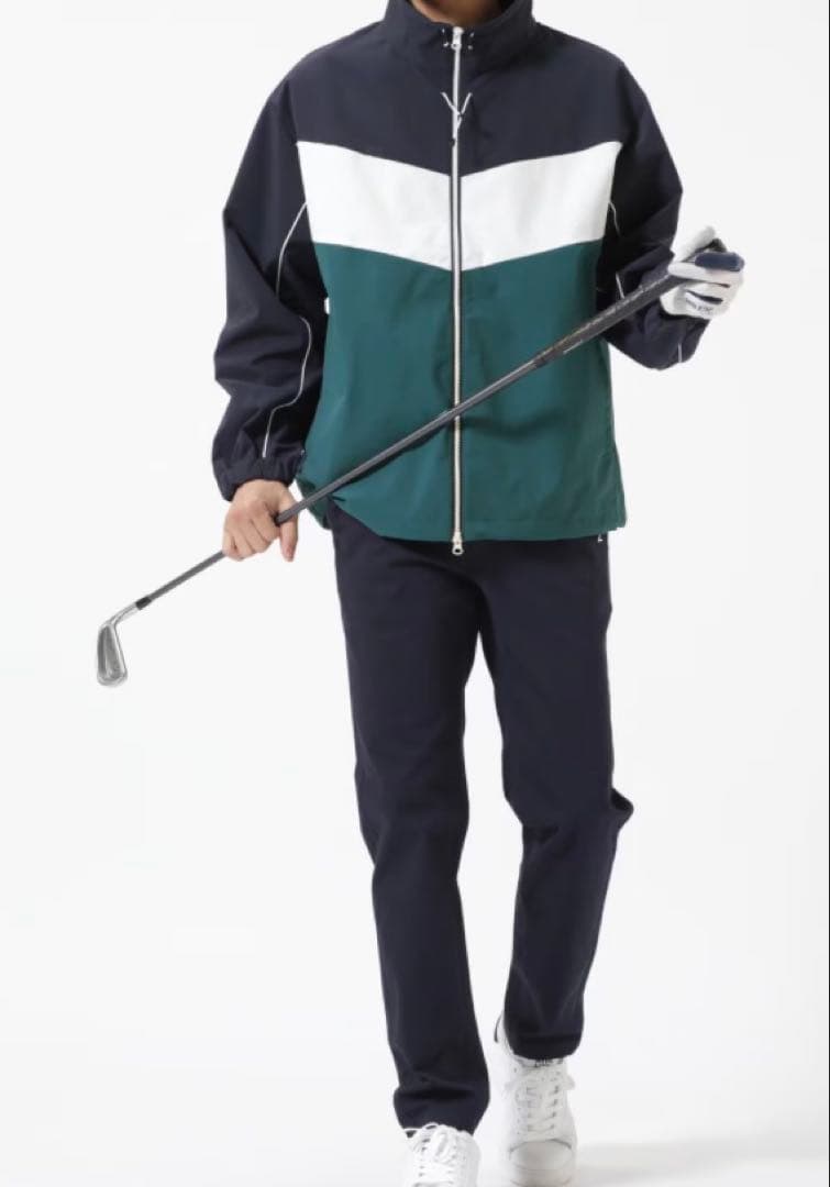 新品 パーリーゲイツ ジャックバニー 2WAYストレッチパンツ(6)LL/紺