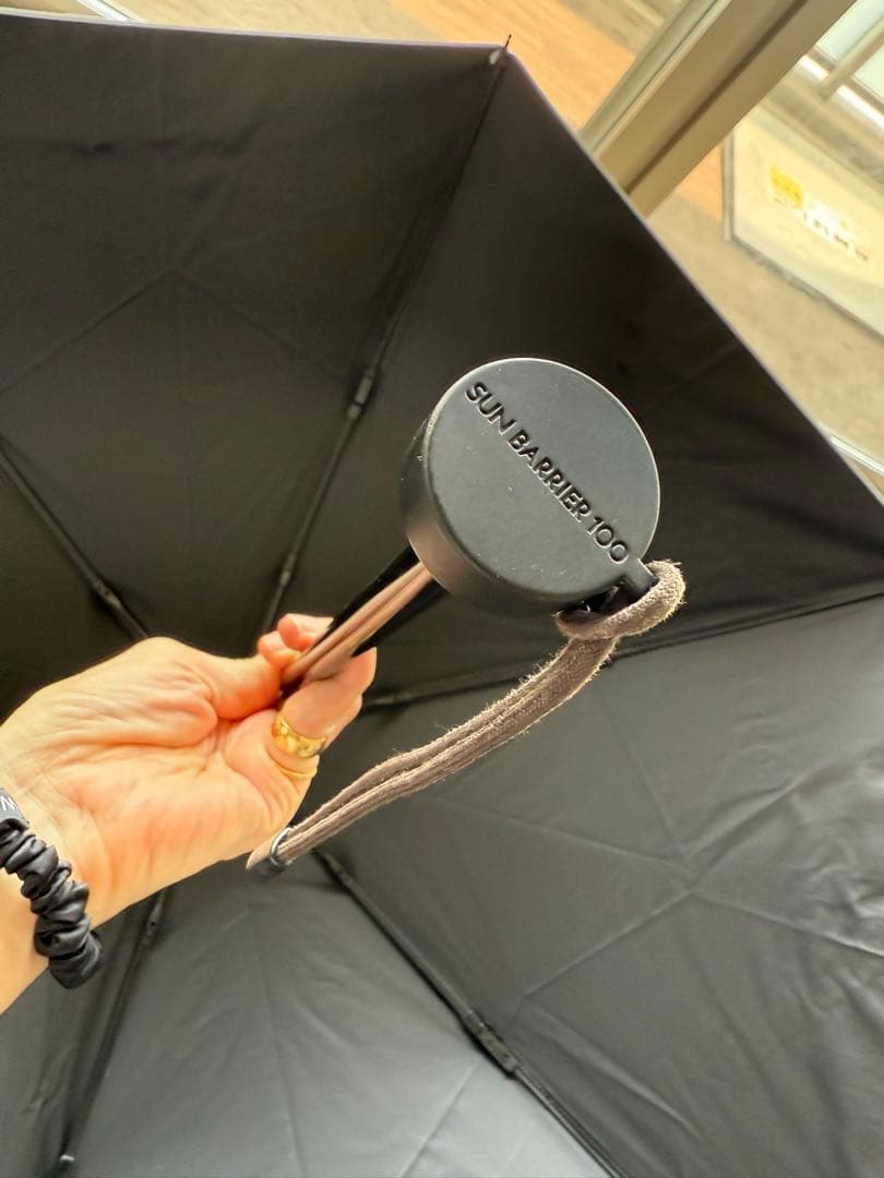 SUNBARRIER100 折りたたみ日傘 ２段折 コンパクト ブルー