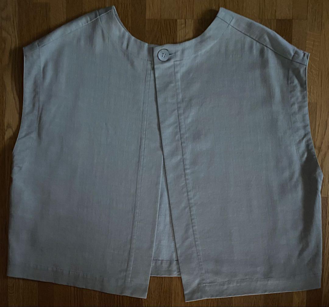 ビアズリー　ショートベスト　ライトグレー　0サイズ