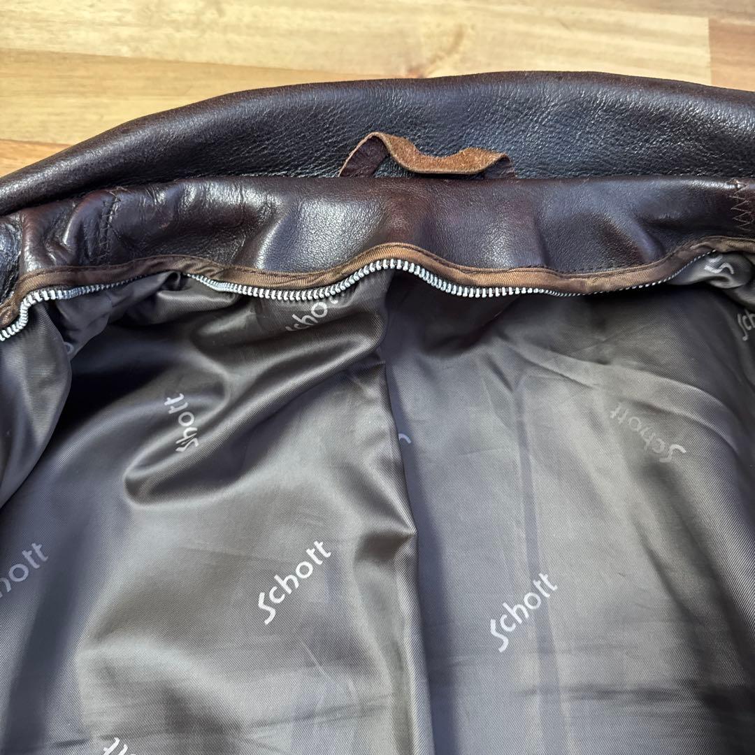 Schott レザージャケット642VSサイズ40レッドブラウン