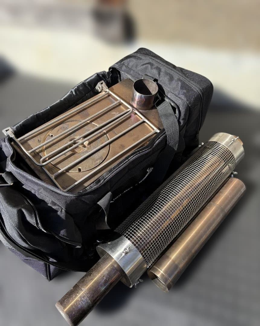 【3回使用】 テンマクデザイン ウッドストーブサイドビュー Ｍサイズ おまけ付き