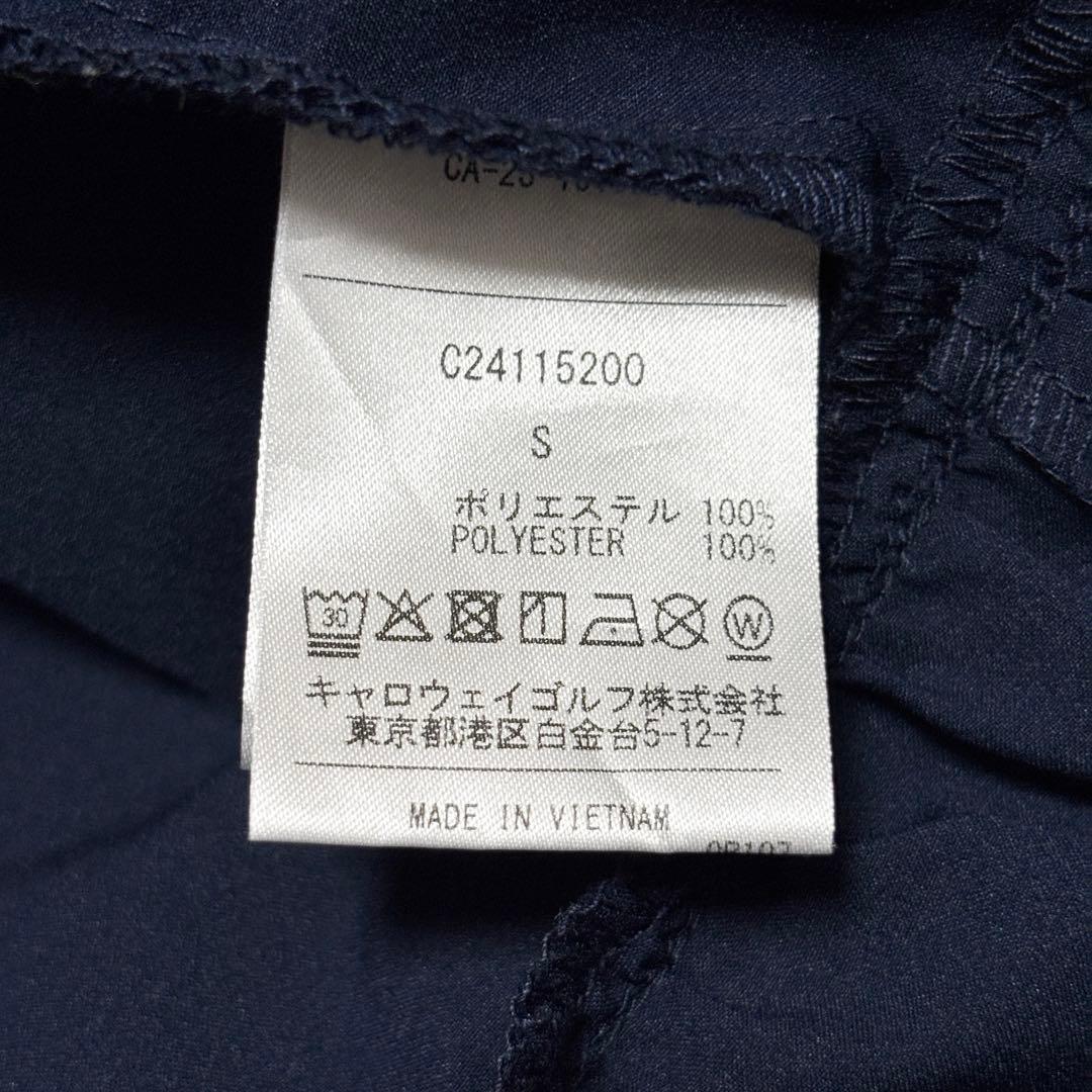 美品 24年春夏モデル キャロウェイ ゴルフ ジップパーカー フリル ネイビー