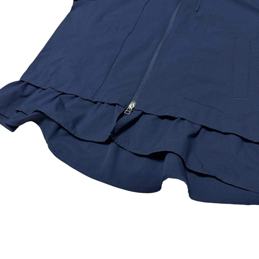 美品 24年春夏モデル キャロウェイ ゴルフ ジップパーカー フリル ネイビー